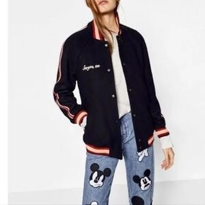 Zara East Village NYC Letterman Jacket Small